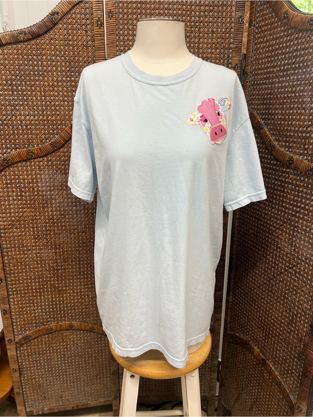Cow t shirt comfort colors cotton large